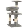 vidaXL Albero per Gatti con Tiragraffi in Sisal 65 cm Grigio