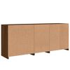 vidaXL Credenza con Luci LED Rovere Marrone 162x37x67 cm