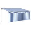 vidaXL Tenda Automatica LED Sensore Vento 3,5x2,5m Arancione Marrone