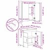 vidaXL Set di mobili per il bagno con porta TULUM Rovere artigianale