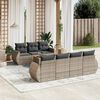 vidaXL Set Divano da Giardino 8 pz con Cuscini Grigio in Polyrattan