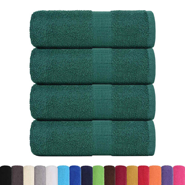 vidaXL Asciugamani da bagno 4 pz FROGN Verde 30x30 cm 100% Cotone