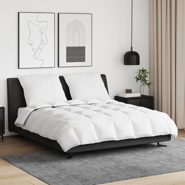 vidaXL Duvet Invernale con cuscino 3 pcs Bianco Piuma d'anatra