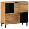 vidaXL Credenza Marrone 80x33x75 cm in Legno Massello di Mango