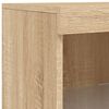 vidaXL Credenza con Luci LED Rovere Sonoma 202x37x100 cm