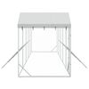 vidaXL Cuccia Cani da Esterno Tetto Argento 10x2x2,5 m Acciaio Zincato