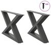 vidaXL Gambe per tavolino 2 pz Antracite 60x(30-31,3) cm Acciaio