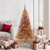 vidaXL Albero di Natale con 150 LED con supporto Oro 150 cm PET