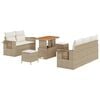 vidaXL Set Divano da Giardino 8 pz Beige polyrattan