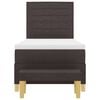 vidaXL Letto a molle con materasso Marrone scuro 90 x 190 cm Tessuto