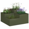 vidaXL Vaso da giardino Oliver verde 100 x 100 x 48 cm Acciaio