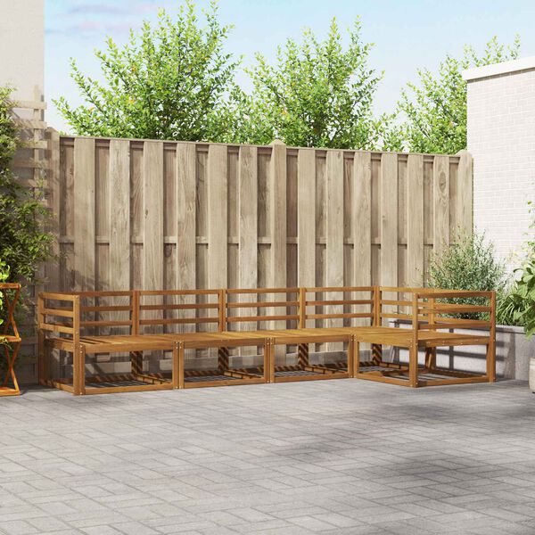 vidaXL Set di divani da esterno 5 pcs Naturale