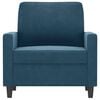 vidaXL Poltrona Blu 60 cm Velluto