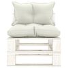 vidaXL Set Divani da Giardino su Pallet 8 pz Cuscini Beige in Legno