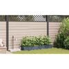 vidaXL Vaso da giardino 4 pcs Grigio Chiaro Acciaio