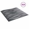 vidaXL Pannelli da parete 24 pcs Grigio pietra 50 x 50 cm Schiuma XPS