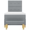 vidaXL Letto a molle con materasso Grigio chiaro 90 x 200 cm Tessuto