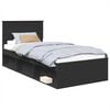 vidaXL Struttura del letto Nero 90 x 200 cm Legno multistrato