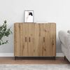 vidaXL Credenza Rovere artigianale 90 x 34 x 80 cm Legno multistrato