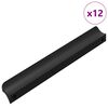 vidaXL Manico 12 pcs Nero 106 x 7,4 x 15,5 mm Alluminio