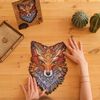 UNIDRAGON Puzzle in Legno 197 pz Fiery Fox Medio 22x32 cm