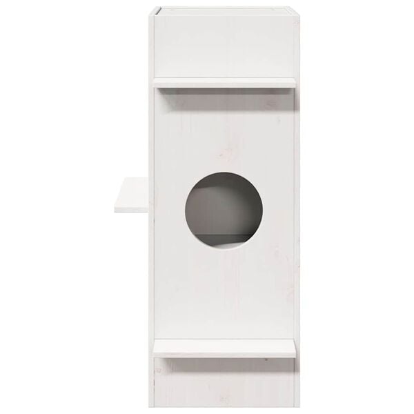 vidaXL Cuccia per Gatti Bianca 43x43x90 cm in Legno Massello di Pino