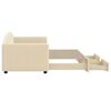 vidaXL Divano Letto Estraibile con Cassetti Crema 80x200 cm in Tessuto