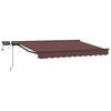 vidaXL Cornice per Tenda Manuale con LED Marrone e Antracite 2,5 x 2 m