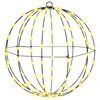 vidaXL Palla con 192 LED 2 pcs Bianco caldo 40 x 40 x 43,5 cm Metallo