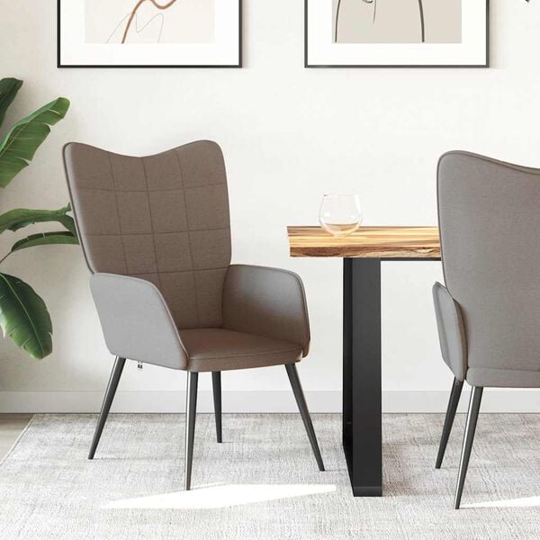 vidaXL Sedia Relax Tortora in Tessuto