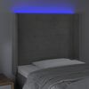 vidaXL Testiera a LED Grigio Chiaro 83x16x118/128 cm in Velluto