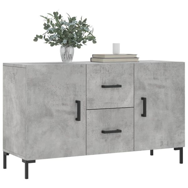 vidaXL Credenza Grigio Cemento 100x36x60 cm in Legno Multistrato