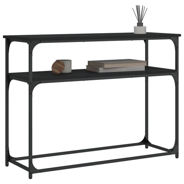 vidaXL Tavolino Consolle Nero 100x35,5x75 cm in Legno Multistrato