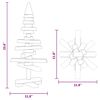 vidaXL Albero di Natale Decorativo in Legno 60 cm Legno Massello Pino