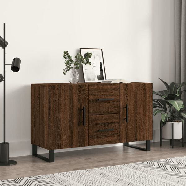 vidaXL Credenza Rovere Marrone 100x36x60 cm in Legno Multistrato