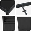 vidaXL Set da Pranzo per Giardino con cuscino 7 pcs Nero polyrattan