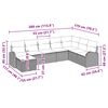 vidaXL Set di divani con cuscino 8 pcs Marrone e bianco polyrattan