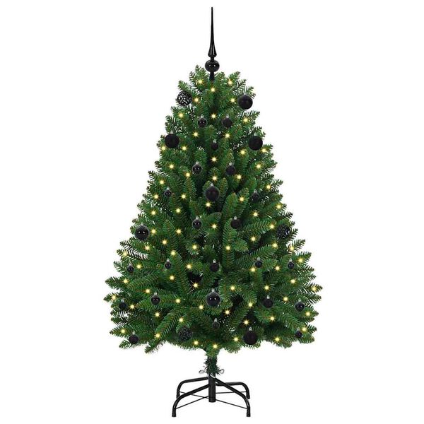 vidaXL Albero di Natale artificiale Verde 150 cm PVC e Metallo