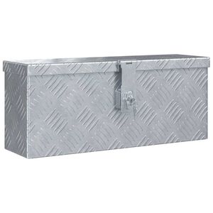 vidaXL Cassetta in Alluminio 48,5x14x20 cm Argento