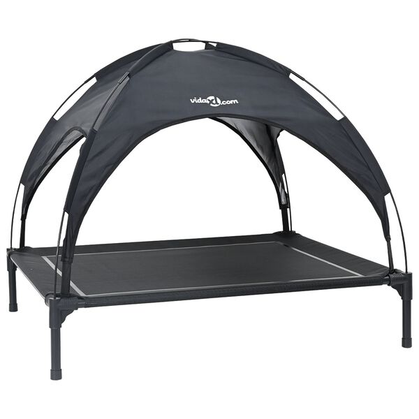 vidaXL Letto per Cani Nero 104 x 86 x 84,5 cm Acciaio