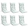 vidaXL Cuscini Sedia Schienale Alto 6 pz Motivo Foglie Tessuto Oxford