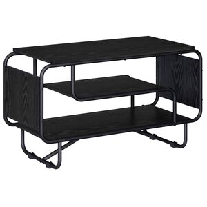 vidaXL Supporto TV 80 x 36 x 45 cm Rovere Nero Legno ingegnerizzato