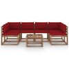 vidaXL Set Salotto Giardino Pallet con Cuscini 7 pz in Pino Impregnato