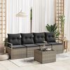 vidaXL Set Divano da Giardino 5 pcs Grigio 55 x 55 x 37 cm polyrattan