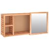vidaXL Armadietto a Specchio 80x17x34 cm in Legno Massello di Noce