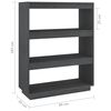 vidaXL Libreria/Divisorio Grigio 80x35x103 cm Legno Massello di Pino