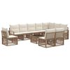 vidaXL Set Divano da Giardino 11 pz Beige polyrattan