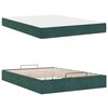 vidaXL Struttura letto con materasso con materasso 2 pcs Verde Velluto