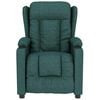 vidaXL Poltrona Massaggiante Verde Scuro in Tessuto