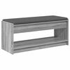 vidaXL Panca per ingresso con cuscino Grigio Sonoma 103 x 38 x 45 cm